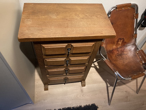 Baroq kastje met lade massief hout