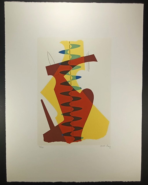 Lithografie in gelimiteerde oplage van Man Ray uit de jaren 70. Handtekening van de auteur en genummerd met potlood.