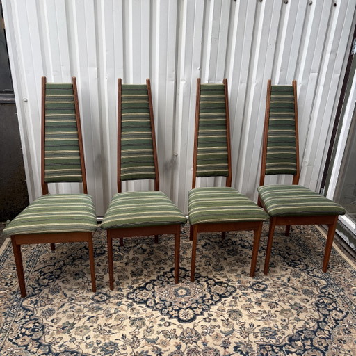 Sillas de comedor de diseño danés de mediados de siglo – eetkamerstoelen, Textile, Wood (photo 2 of 5)