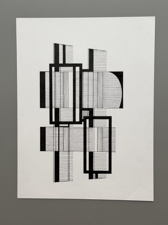 Image 1 of Eugène Eechaut (1928-2019) - 2 Works, Ink, 1987/88