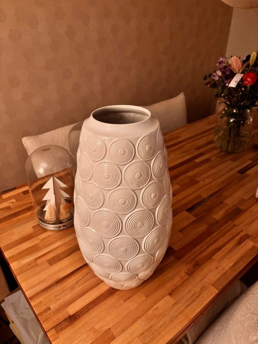 Seltene Op-Art-Bodenvase aus Westdeutschland