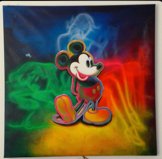 Œuvre unique représentant Mickey Mouse, réalisée par le célèbre artiste Michael Andrew Law, originaire de (photo 4 of 8)