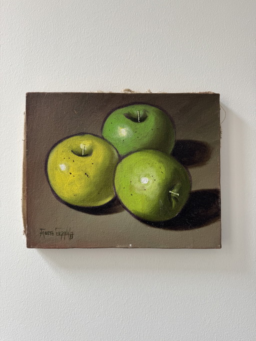 Small painting Still life Apples