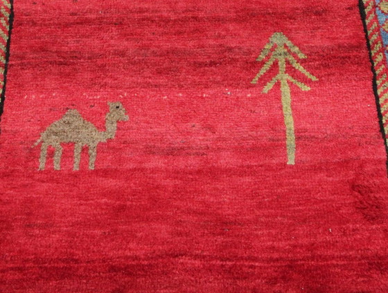 Image 1 of Original Persian carpet Gabbeh Ghashghai oriental carpet 133 cm x 84 cm old natural