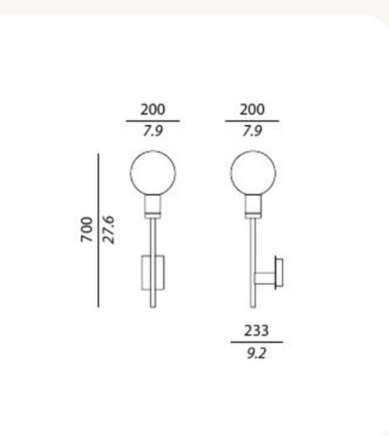 Image 1 of Applique murale Solitario AP - bronze brossé à la main