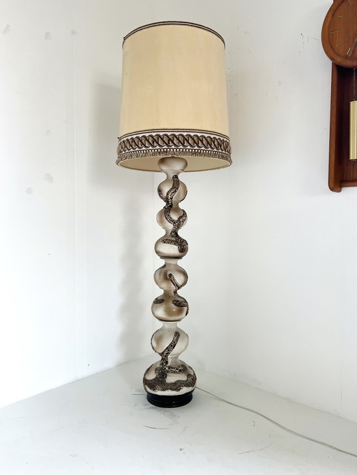 Vintage XL ceramic bubble floor lamp, Kaiser Leuchten '60