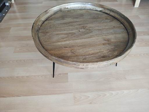Mater Bowl Coffee Table – Solid Wood Designer Piece – salontafels, Metal
