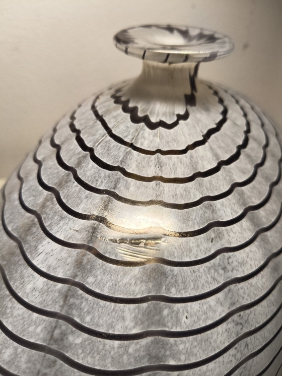 Image 1 of Vintage Kosta Boda 'Aphrodite' Asymmetrical Vase with White Mother of Pearl, designed by Bertil Vallien
Flawless (model 48534)