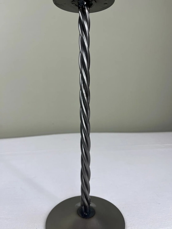 Danish design candlestick with a twisted base., Candle holders, Bronze, Metal, Scandinavian (photo 3 of 7)
