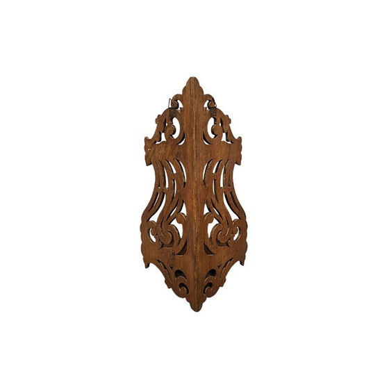 Image 1 of Consola esquinera de pared antigua francesa de pino, principios del siglo XX.