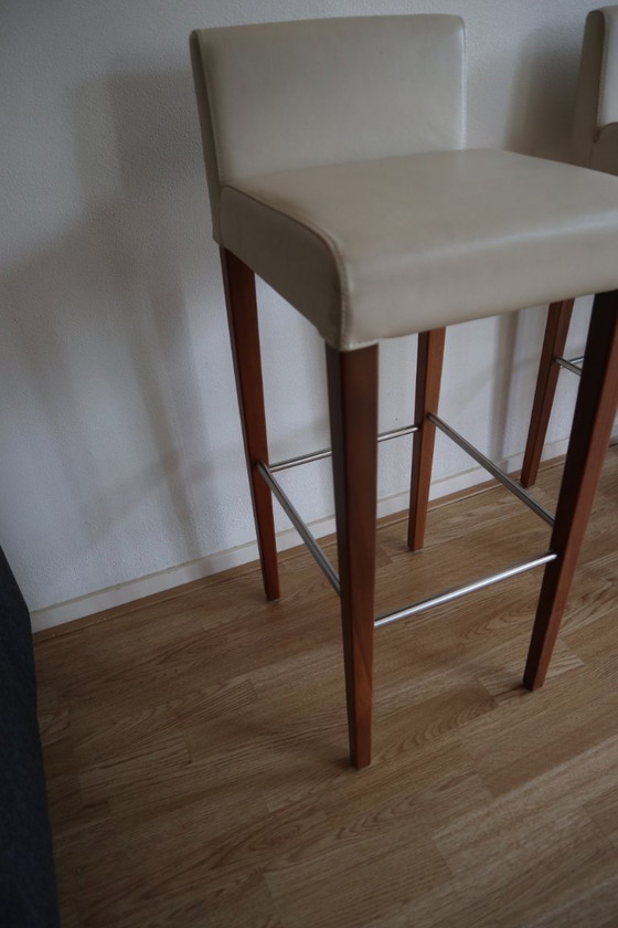 Image 1 of 4 Hülsta bar stools in perfect condition - optional bar table for small additional charge
