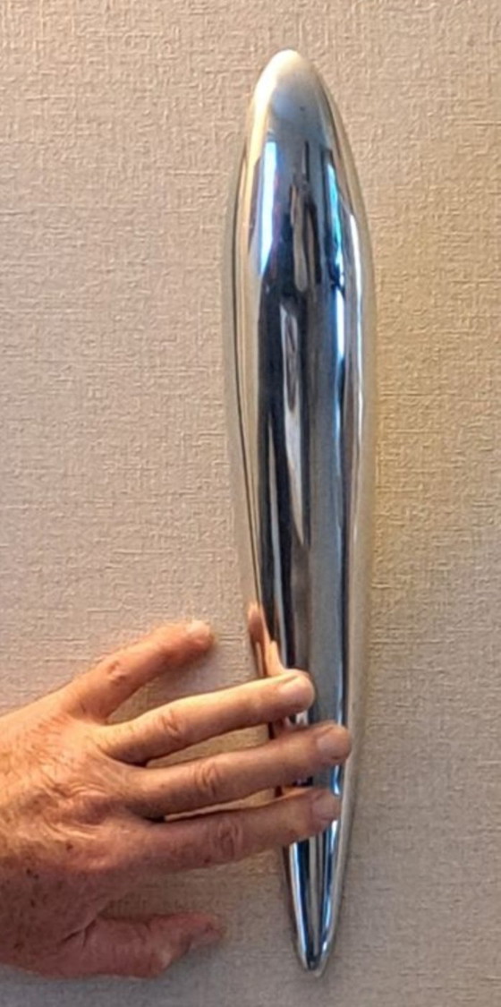 Image 1 of Italiaanse design wandlampen in verchroomd aluminium