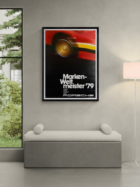 Image 1 of Porsche Marken Weltmeister 79 – 1979 – Poster originale Porsche vintage – Vintage – 102 x 76 cm