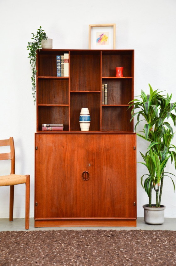Image 1 of Midcentury Designer Cabinet Hvidt & Mølgaard Highboard Teak Sideboard Vintage 60s