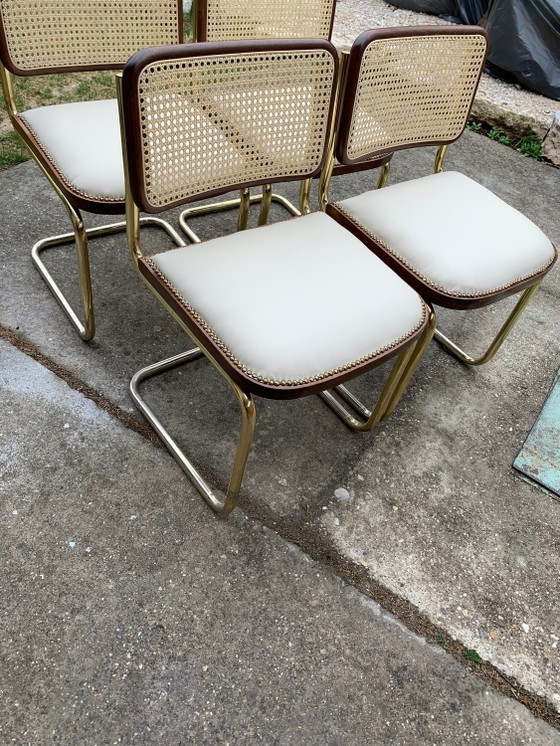 Marcel Breuer Cesca chairs Italy 1970 – Dining chairs, Wood, Chrome, Bauhaus (photo 4 of 10)