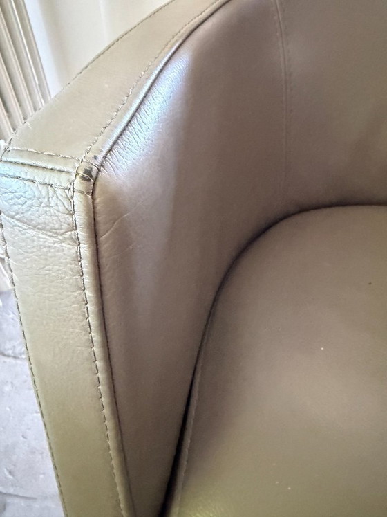 Image 1 of 6 Karat stoelen te koop met leren bekleding