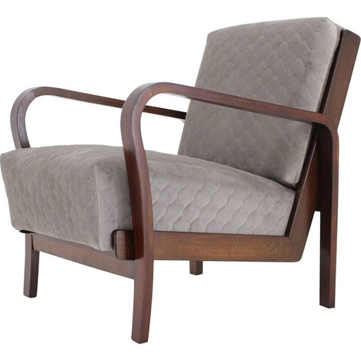 Poltrona Art Déco vintage, Cecoslovacchia, anni '40