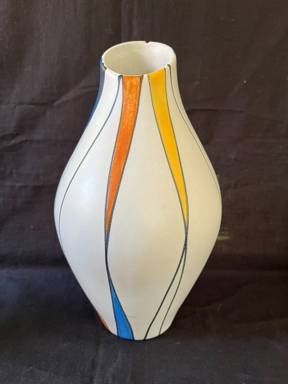 Rare Mid Century Modern Zeller Keramik 4pc Set Georg Schmider 1818 Decor Vases – zeller Georg Schmider (photo 3 of 25)