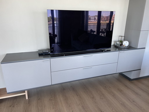 Interstar Wall Cabinet Consisting Of 3 Low Elements (2 Cabinets And 1 Wide Drawer) And 2 High Cabinets