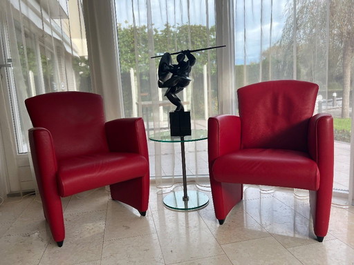 2 poltrone JORI Vinci 3280 con pelle Lipano Brick NUOVE CONDIZIONI