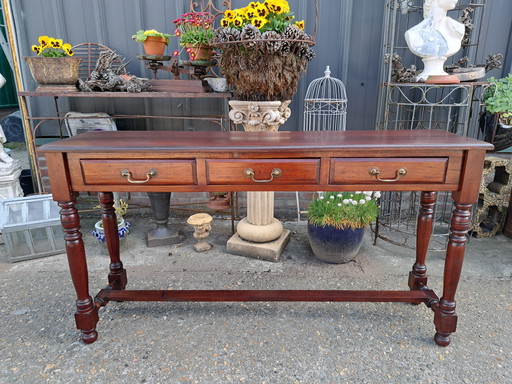 Classic English Sidetable, Hall Table, Wall Console Dimensions 140x34cm and 75cm High
