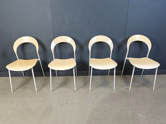 Image 1 of Chaises de salle à manger vintage par Calligaris, 1980 - ensemble de 4