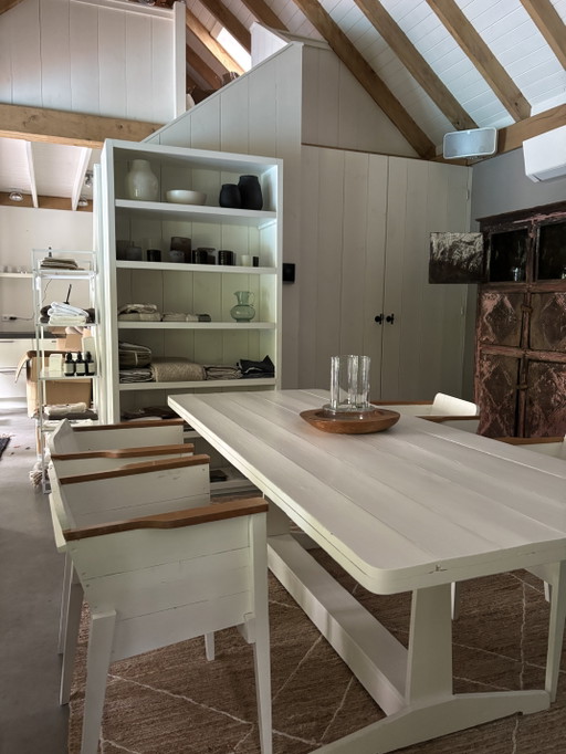 Original reclaimed wood table + chairs Piet Hein Eek – eettafels