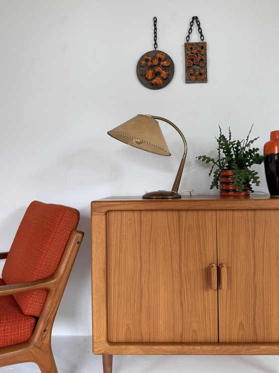 Vintage Table Lamp Model No. 31, Temde Leuchten '60 – Wood, Metal (photo 3 of 12)
