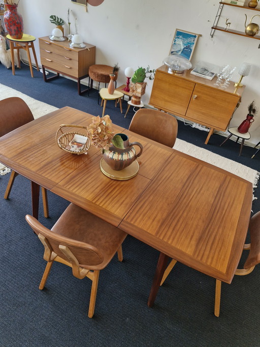 Vintage Dining Table Teak 70s Extendable