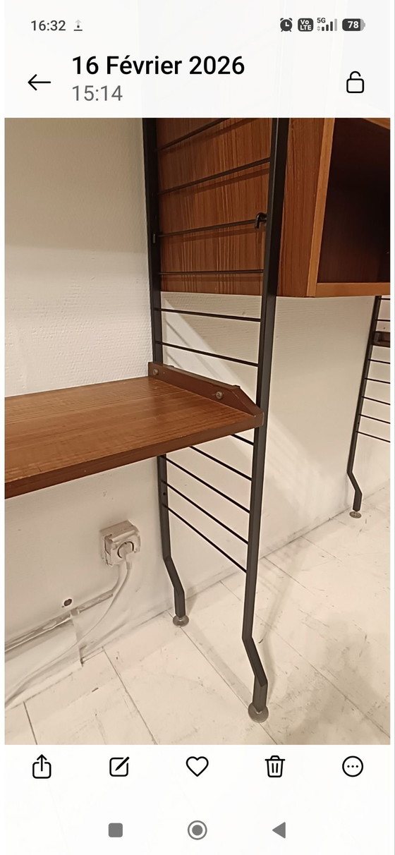Libreria Combineurop Teak XXL, Meurop, Librerie, Legno, Ferro, Marrone (foto 6 di 6)