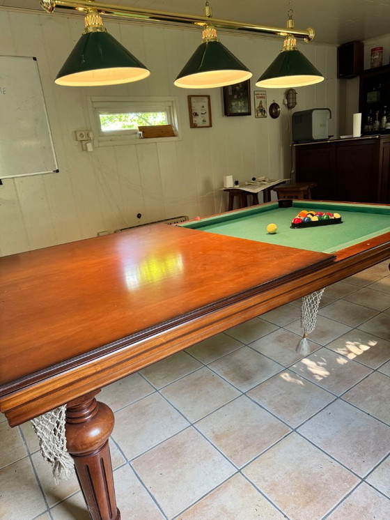 Image 1 of Top Billiard american pool - 1 piece slate , solid wood