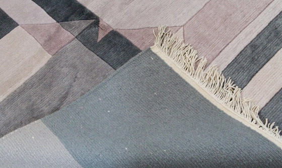 Original Modern Designer Highland Wool Rug Nepal 290 x 203 cm, Rugs & carpets, Blue (photo 6 of 8)