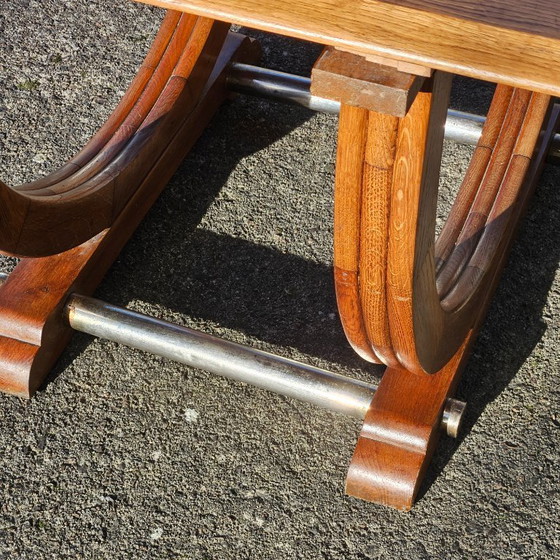 Image 1 of Französischer Art-déco-Esstisch – Ausziehbarer antiker Esstisch – 1920er Jahre