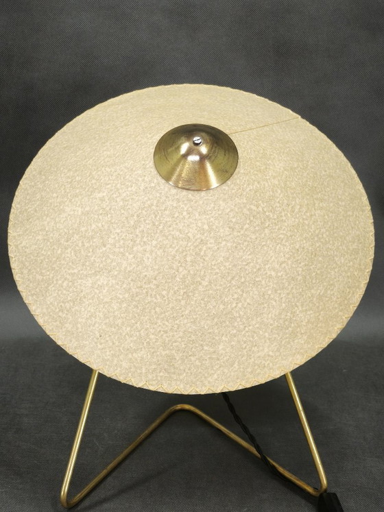 1960s Brass Table Lamp by Helena Frantová, Czechoslovakia – Metal, Paper (photo 6 of 10)