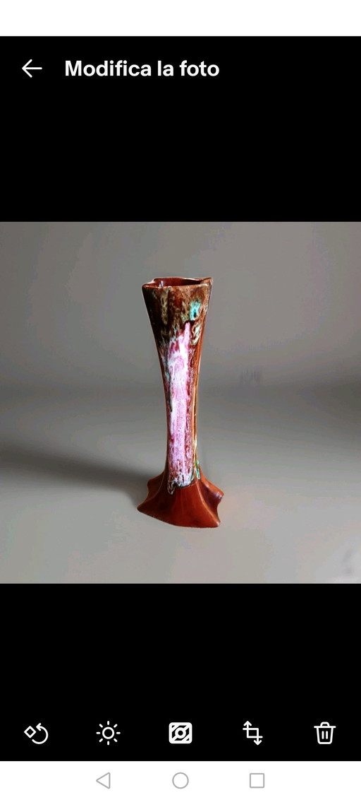 Vase en céramique émaillée - Style Vallauris, années 1950-1970
