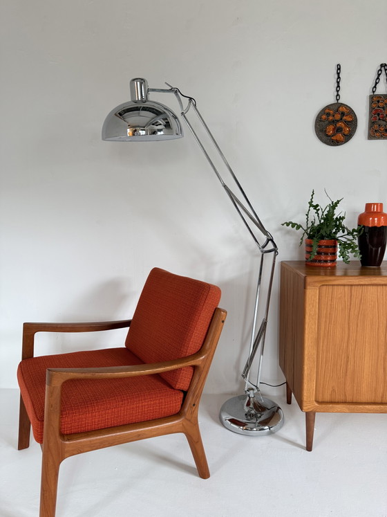 Vintage Adjustable Chrome Architect's Lamp '80s – Floor lights (photo 2 of 9)