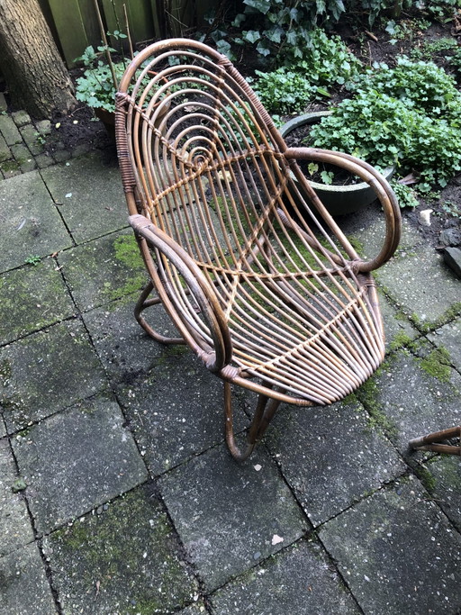 Sedie in rattan vintage