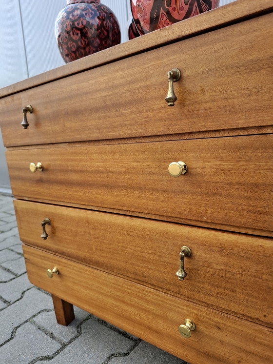 Image 1 of Vintage teak fineer ladekast, Scandinavische stijl, jaren 60