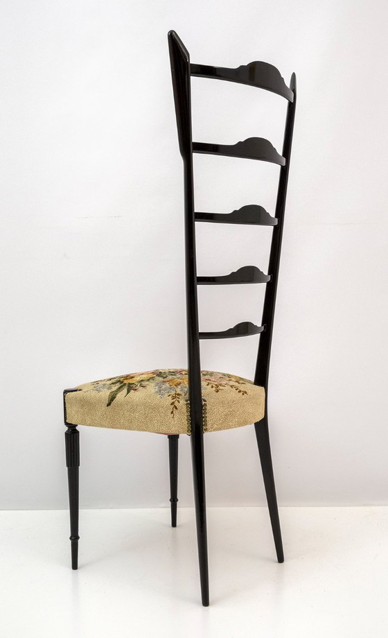 Image 1 of Paar Chiavari Gio Ponti Stil Mid-Century Modern Italienische Hochlehner Stühle 50er Jahre