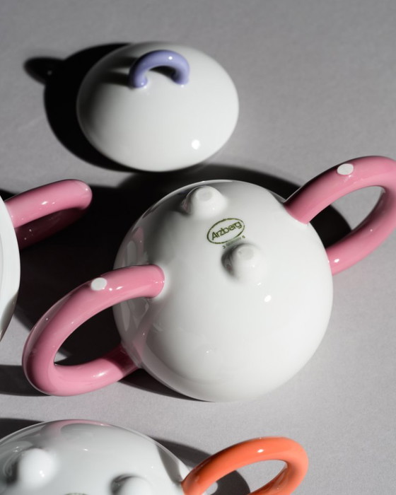Image 1 of Matteo Thun “Tea for One” Porcelain Full Set Arzberg Postmodern Design Memphis