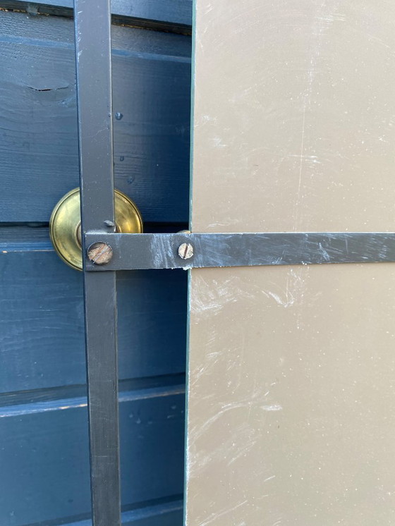 Image 1 of Garderobe wandkapstok entree spiegel 182x64cm 1950 vintage