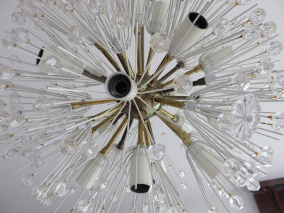 Image 1 of "Snowball" "Dandelion" chandelier, 17 lights, by Emil Stejnar for Rupert Nikoll, Austria, 1950