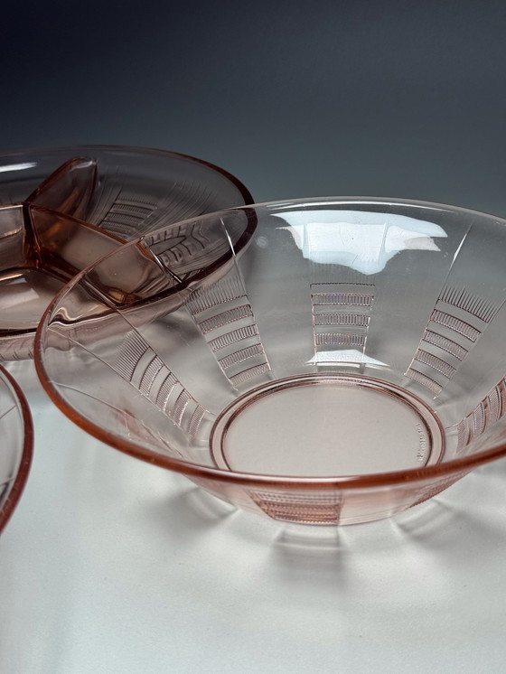 Image 1 of Servizio da portata Art Déco Rosaline "Severina" di Val Saint Lambert