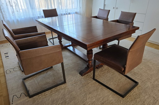 Scenery table with 2 inset tops, 183-221-259cm, width: 106.5cm