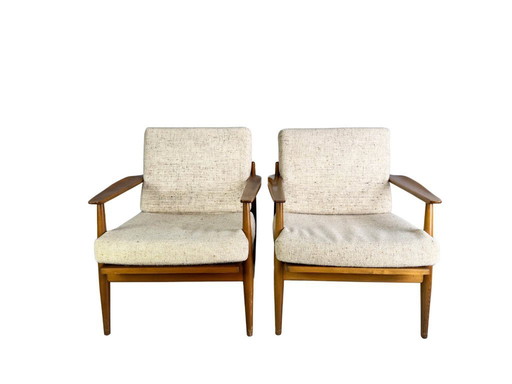 2x Midcentury fauteuil easy chair clair Vintage 1960s Lounge Chair