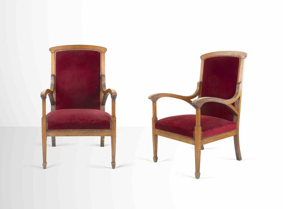 Image 1 of Kunstenaar XX eeuw, Paar Midcentury Fauteuils 2000