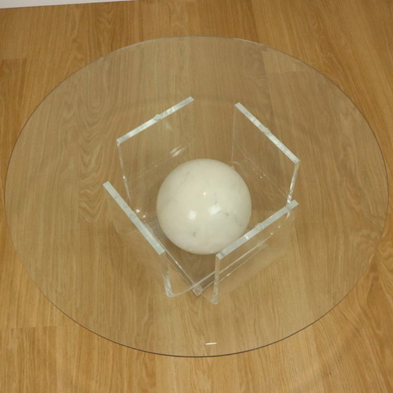 Image 1 of Round Design Coffee Table Lucite