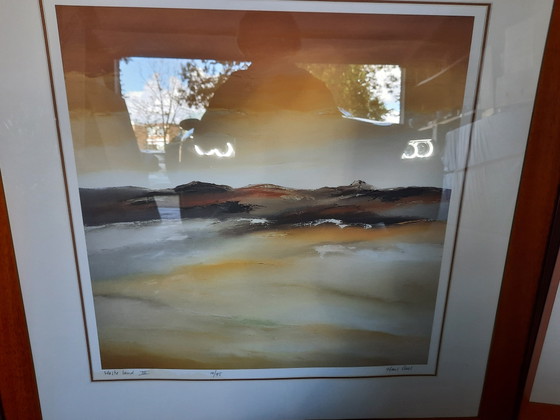 2 Quadri di Hans Paus – Litografie e stampe, Glass, Paper (photo 3 of 15)