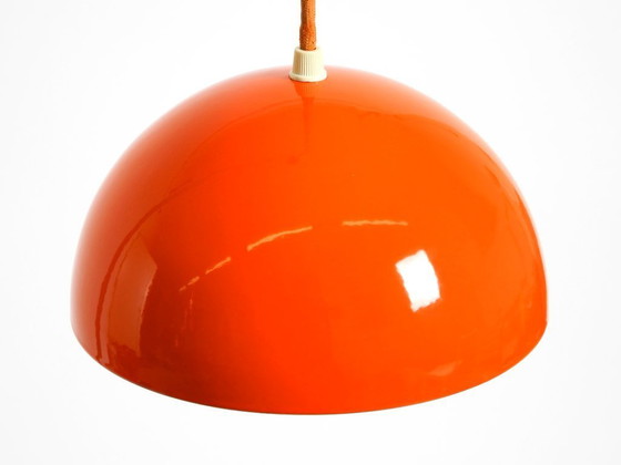 Image 1 of Original enamelled double shade Flower Pot pendant lamp by Verner Panton for Louis Poulsen Denmark