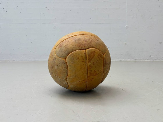 Image 1 of Vintage leather ball / medicine ball, mid-century, 1940s